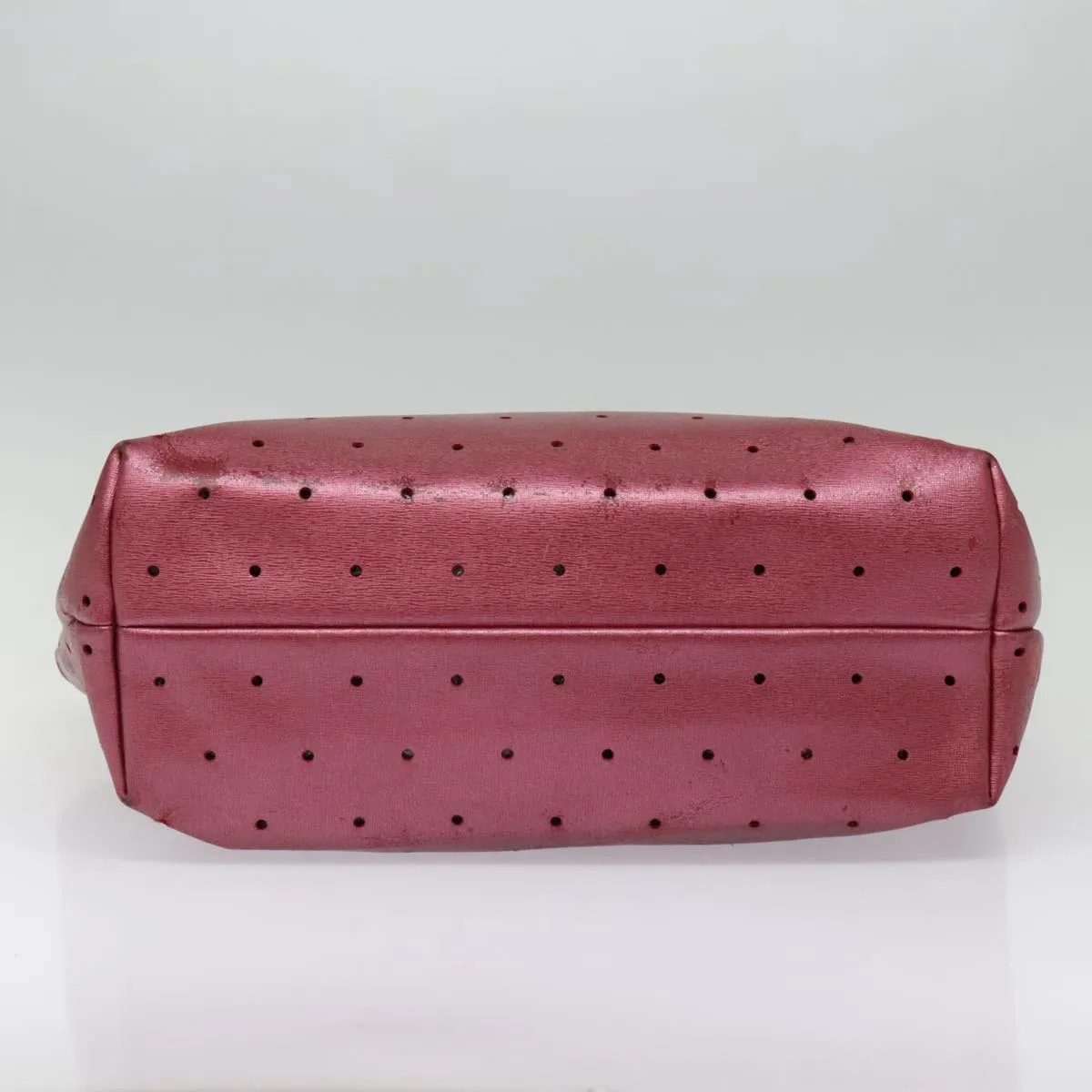 FENDI Tote Bag Leather Pink Gold fm3867