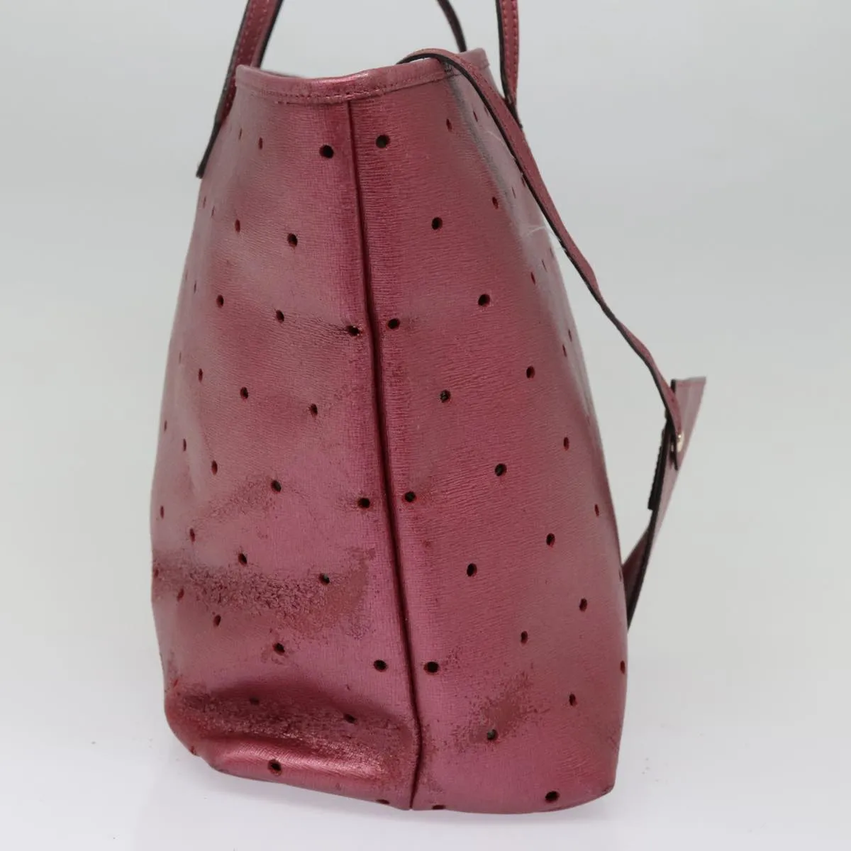 FENDI Tote Bag Leather Pink Gold fm3867