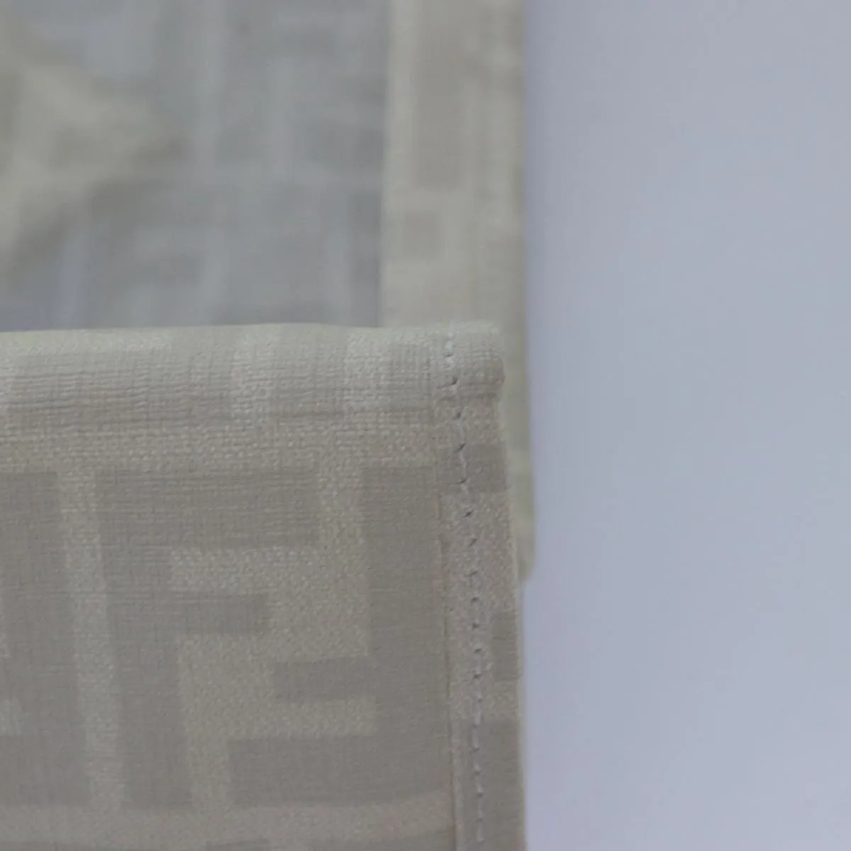 FENDI Tote Bag Nylon White Silver hk1586
