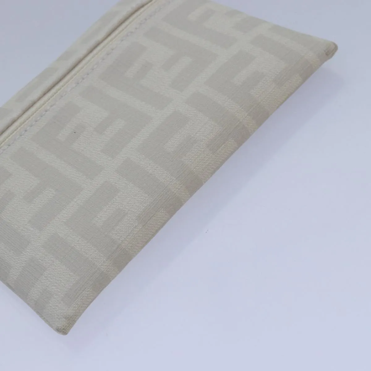 FENDI Tote Bag Nylon White Silver hk1586