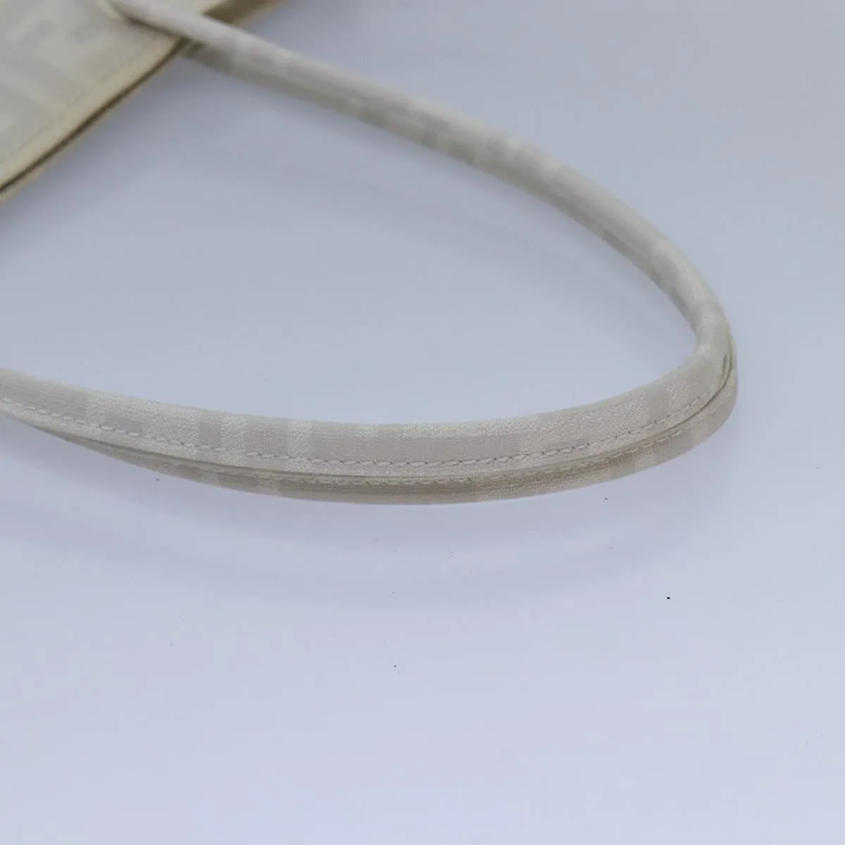 FENDI Tote Bag Nylon White Silver hk1586