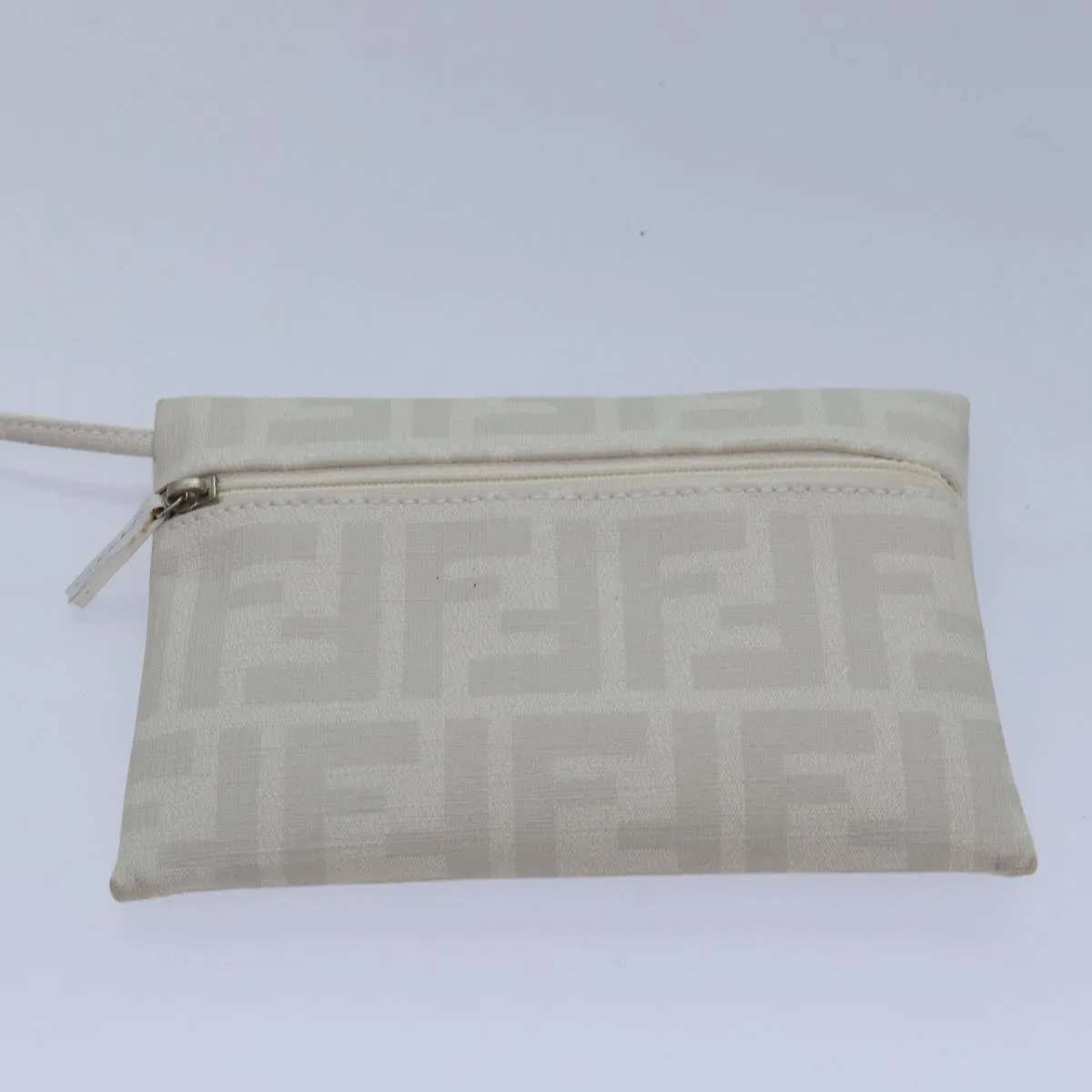 FENDI Tote Bag Nylon White Silver hk1586