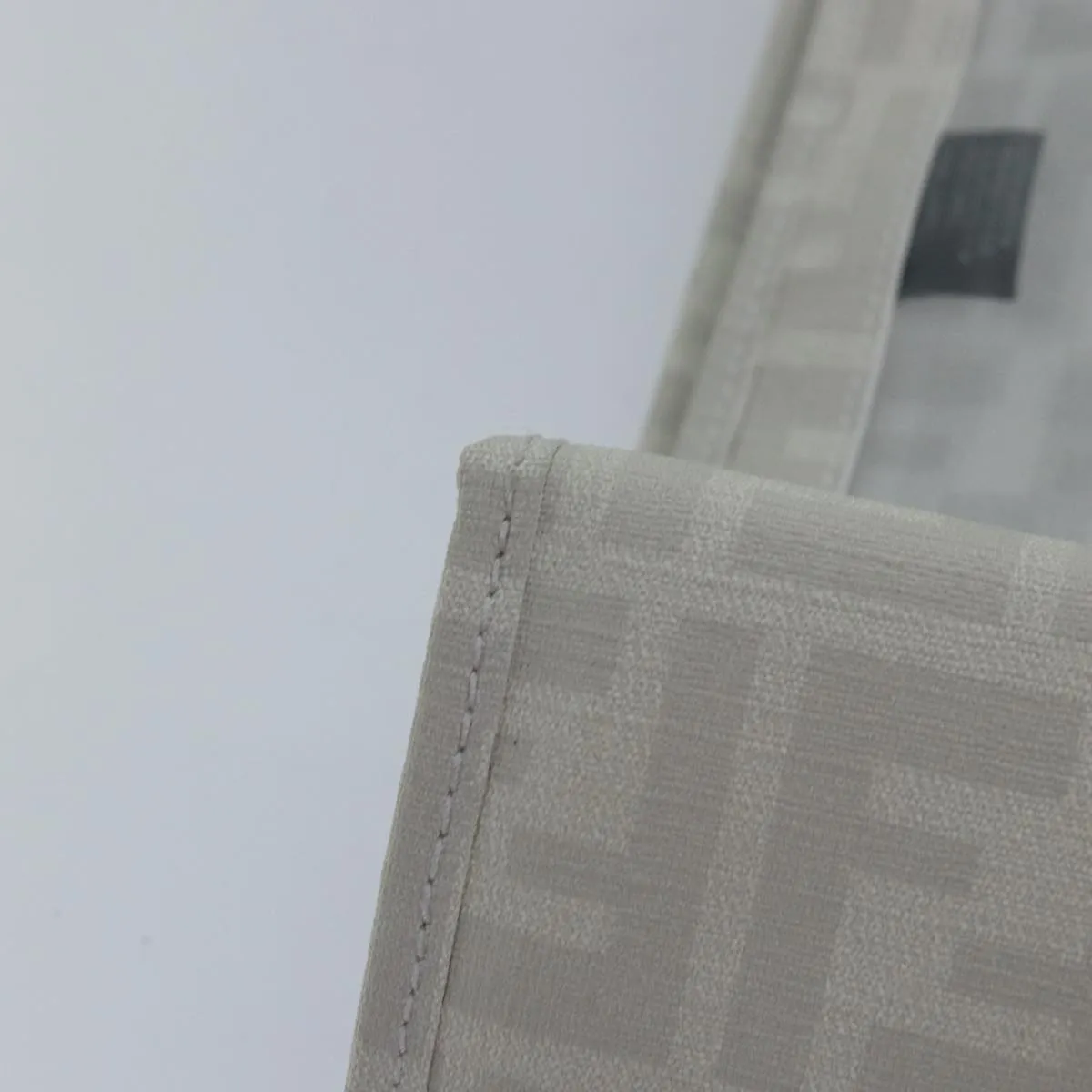 FENDI Tote Bag Nylon White Silver hk1586