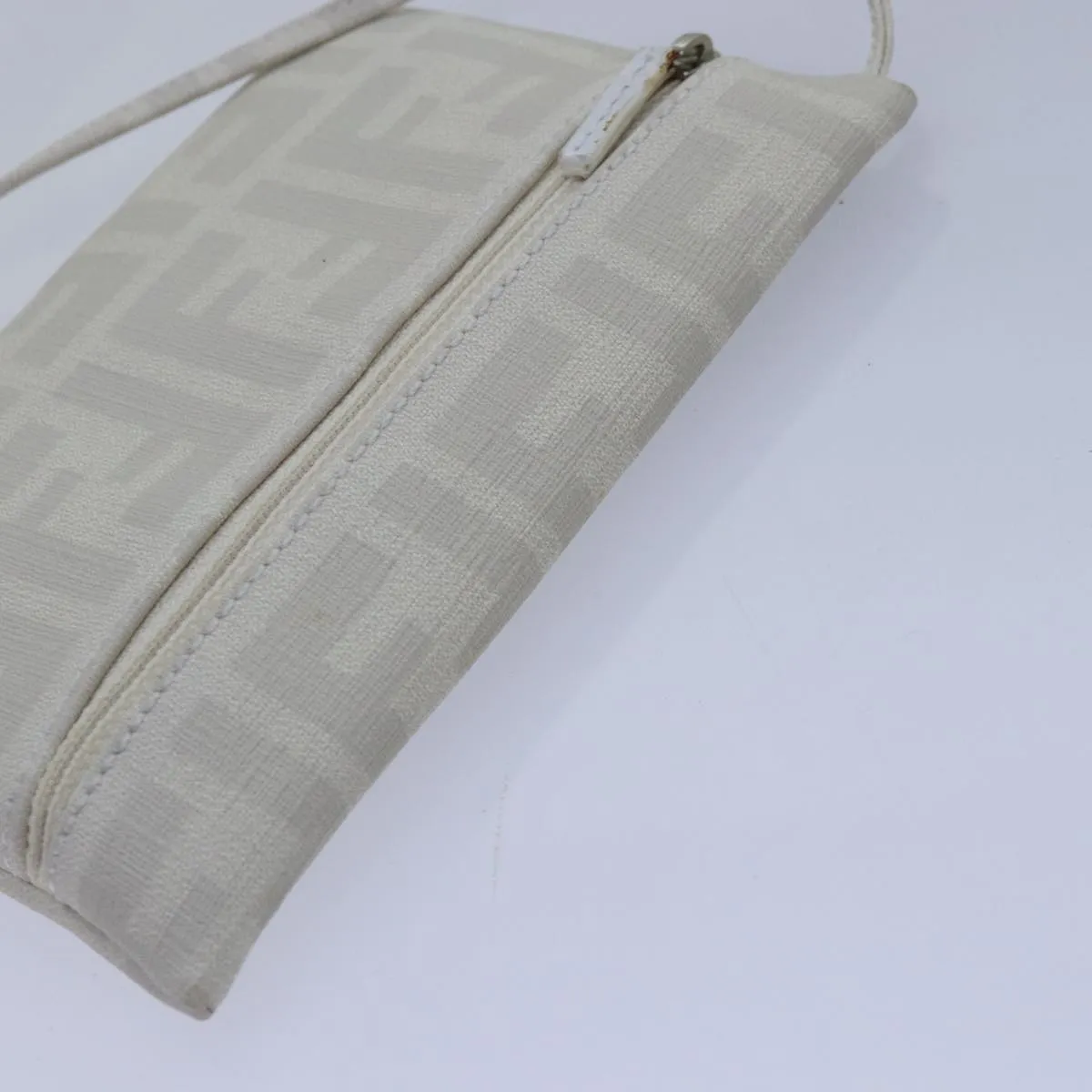 FENDI Tote Bag Nylon White Silver hk1586