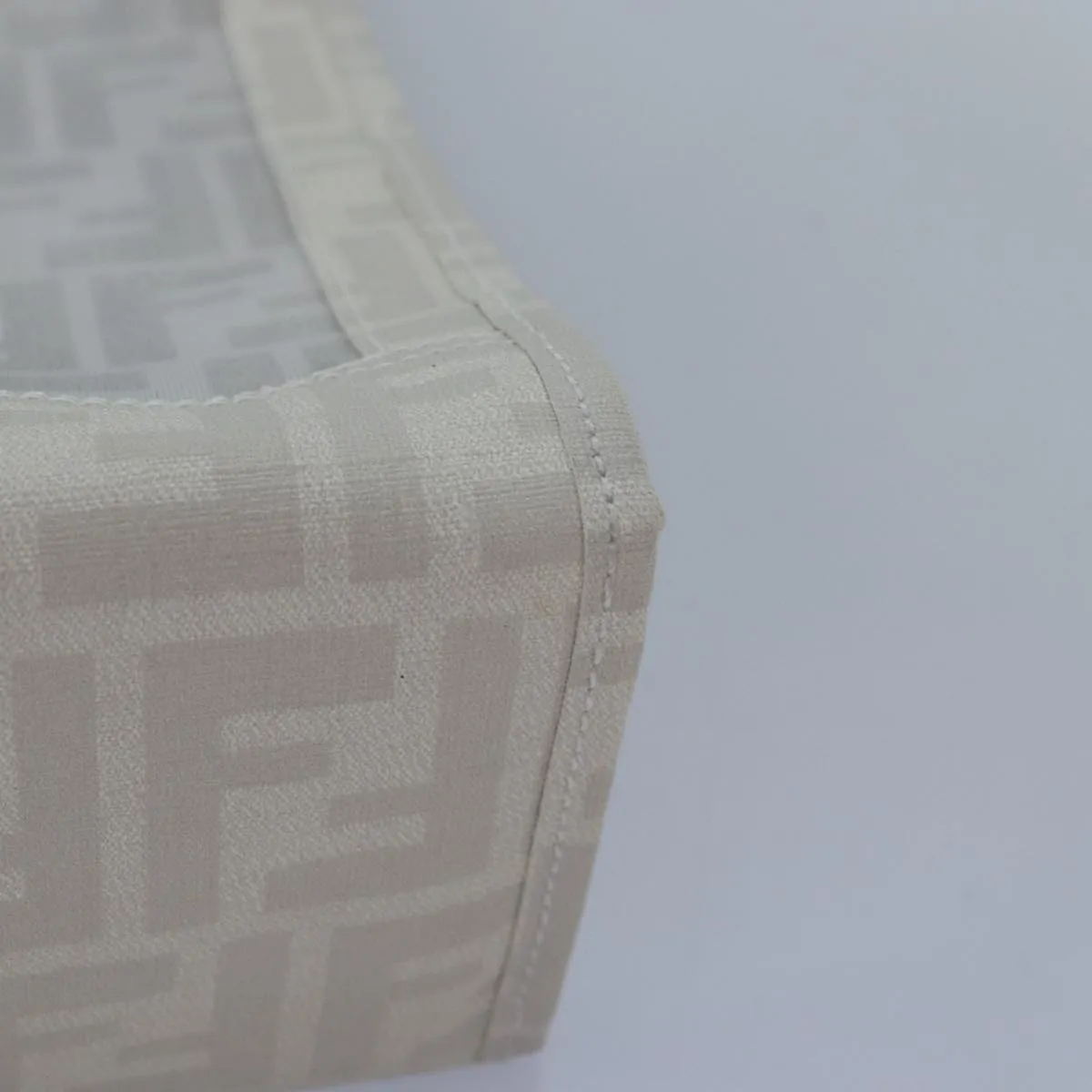 FENDI Tote Bag Nylon White Silver hk1586