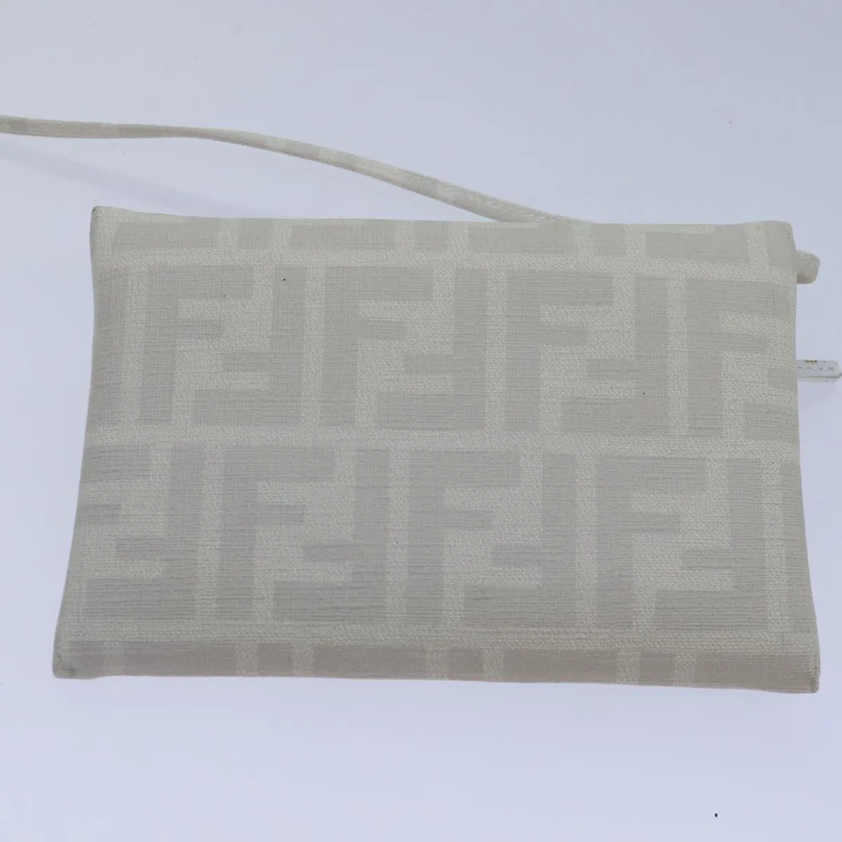 FENDI Tote Bag Nylon White Silver hk1586