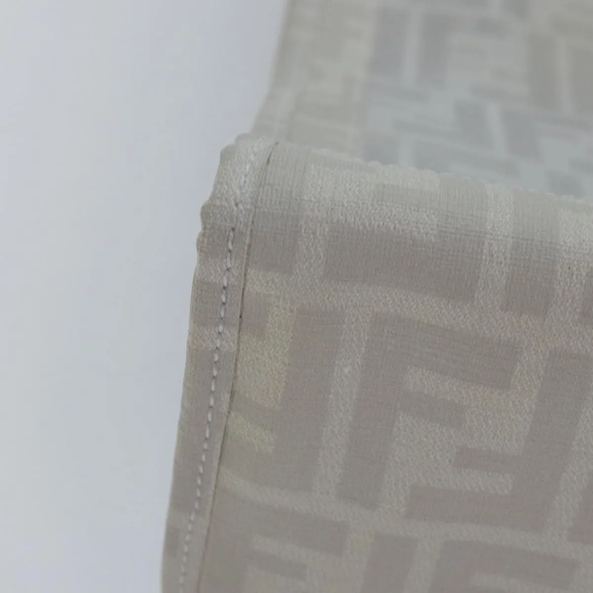 FENDI Tote Bag Nylon White Silver hk1586