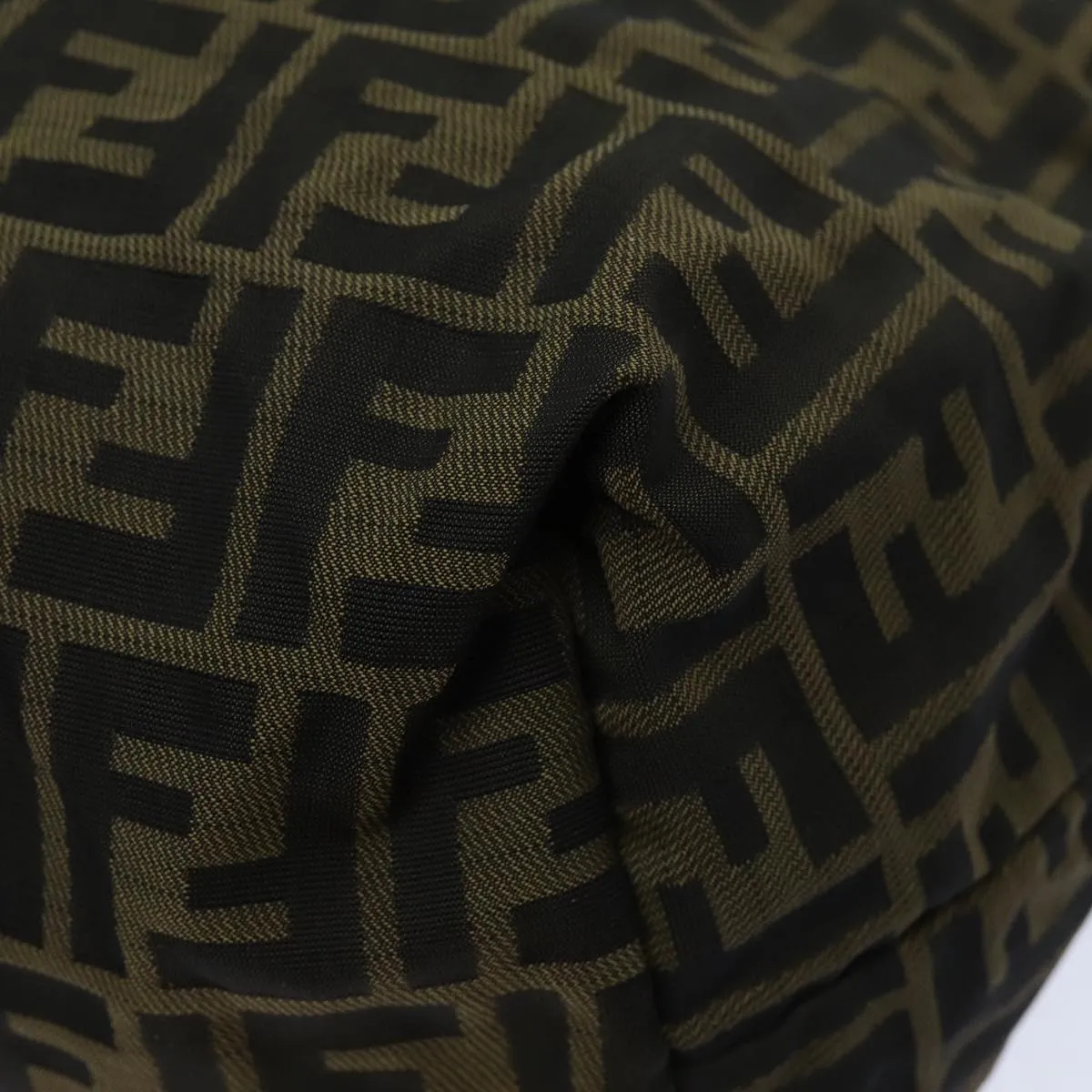 FENDI Zucca Canvas Tote Bag Black Brown 76181