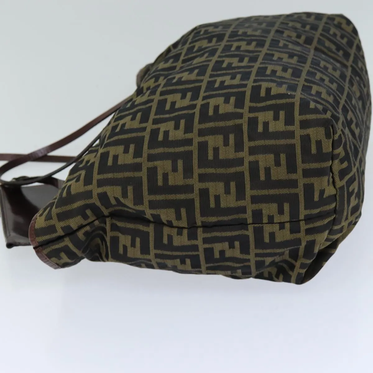 FENDI Zucca Canvas Tote Bag Black Brown 76181