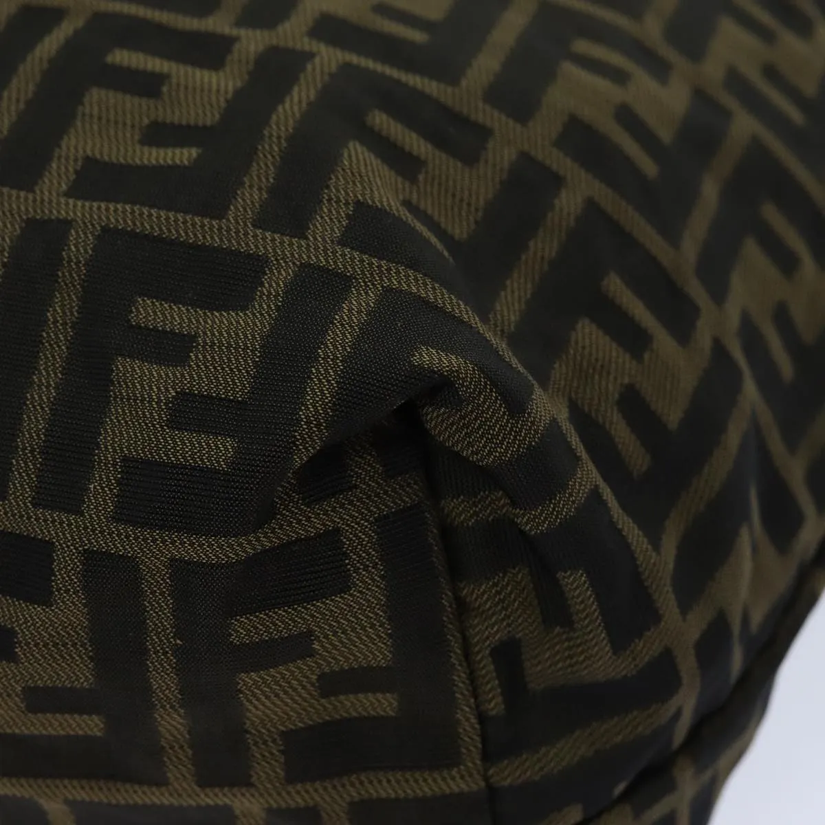 FENDI Zucca Canvas Tote Bag Black Brown 76181