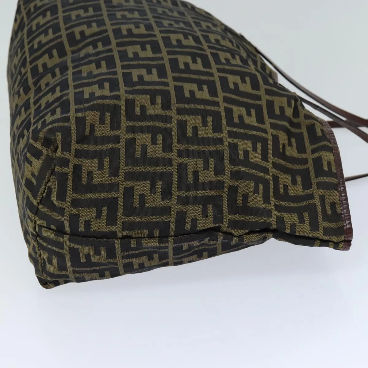 FENDI Zucca Canvas Tote Bag Black Brown 76181