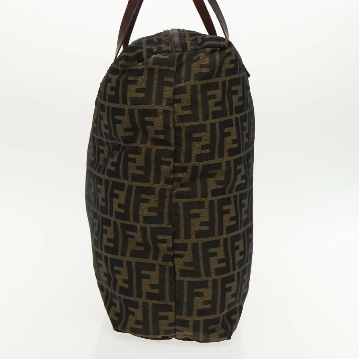 FENDI Zucca Canvas Tote Bag Brown Black gold 95031