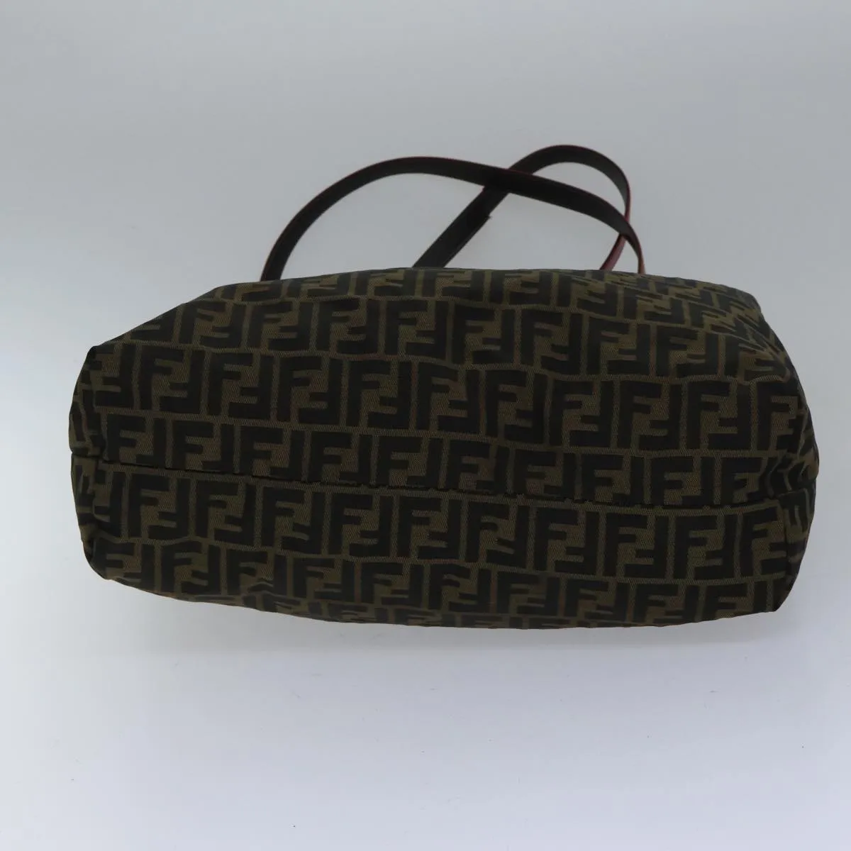 FENDI Zucca Canvas Tote Bag Brown Black gold ep5516