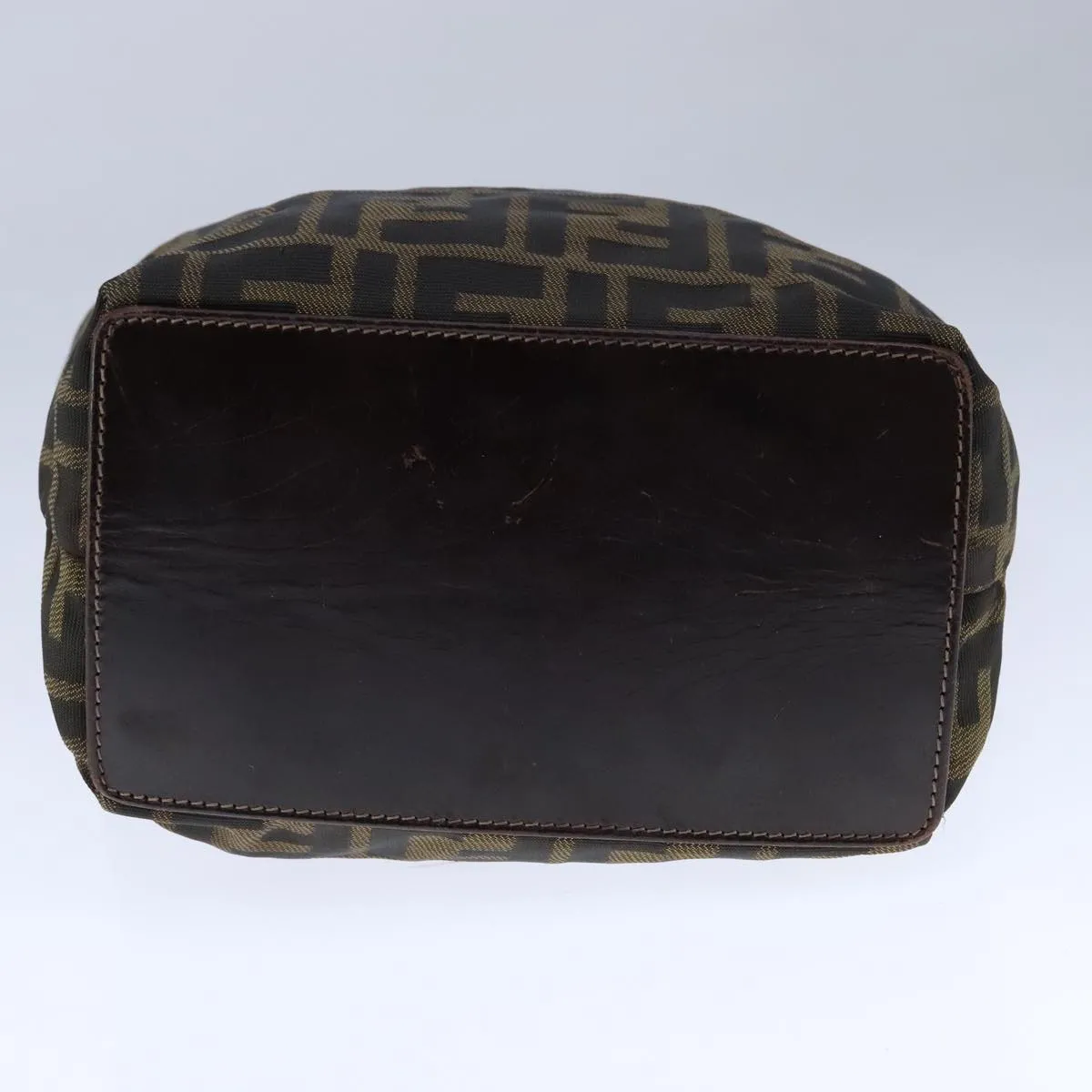 FENDI Zucca Canvas Tote Bag Brown Black Silver 106829