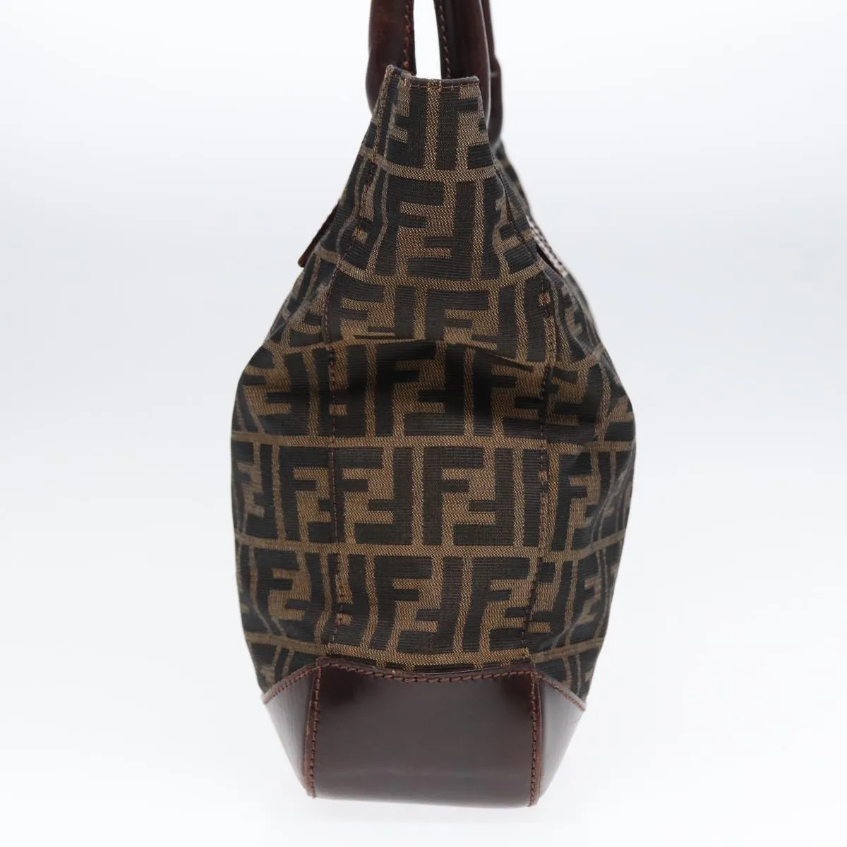 FENDI Zucca Canvas Tote Bag Brown Black yk14553