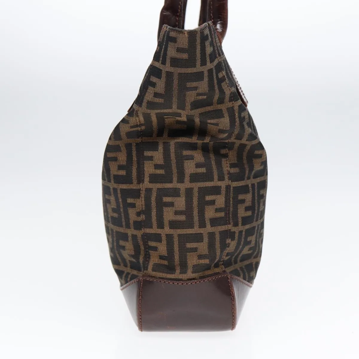 FENDI Zucca Canvas Tote Bag Brown Black yk14553