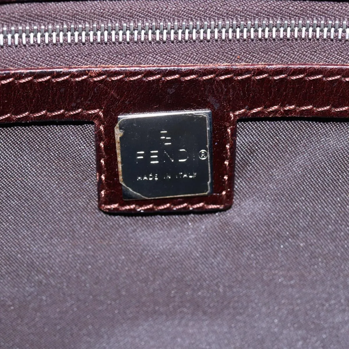 FENDI Zucca Canvas Tote Bag Brown Black yk14553