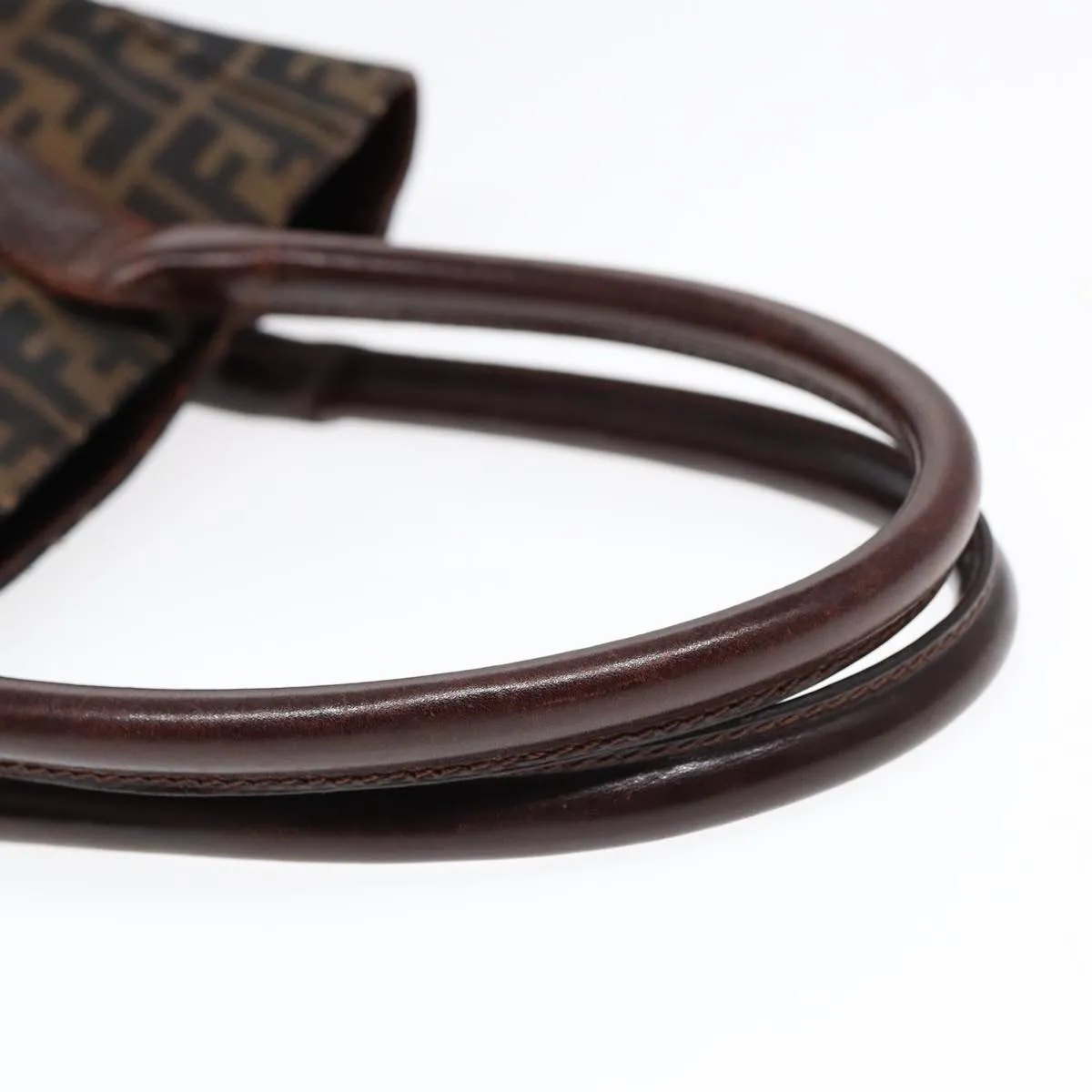 FENDI Zucca Canvas Tote Bag Brown Black yk14553