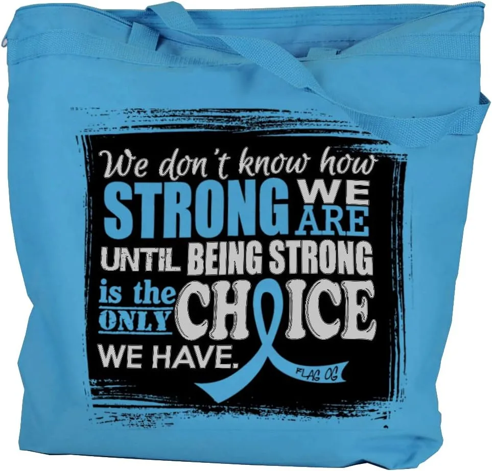 Fight Like a Girl How Strong We Are Darcey Tote Bag for Cancer and Disease Awareness