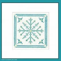 Filigree Snowflake Cards - Teal (Heritage Stitchcraft)