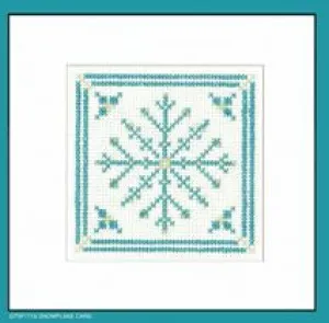 Filigree Snowflake Cards - Teal (Heritage Stitchcraft)