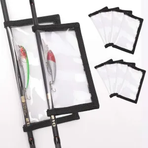 Fishing Lure Wraps 10 Packs Durable Clear PVC Lure Covers Keeps Fishing Safe Easily See Lures Fishing Hook Covers Bait Storage 5 Large 4.3" W x 7.9" L   5 Medium 3.9" W x 7.1" L (10pcs 5L 5M)