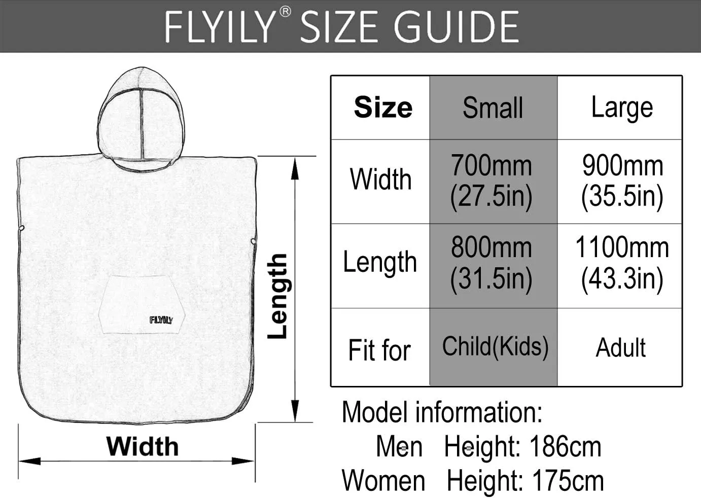 FLYILY Beach Changing Towel Quick-Dry Surf Poncho Robe with Pocket Hooded Wetsuit Adjustable Sleeves Surfing Swimming Bathing(LightPink,S)