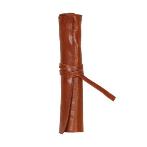 Flying Spirit Pencil Case Roll Cognac