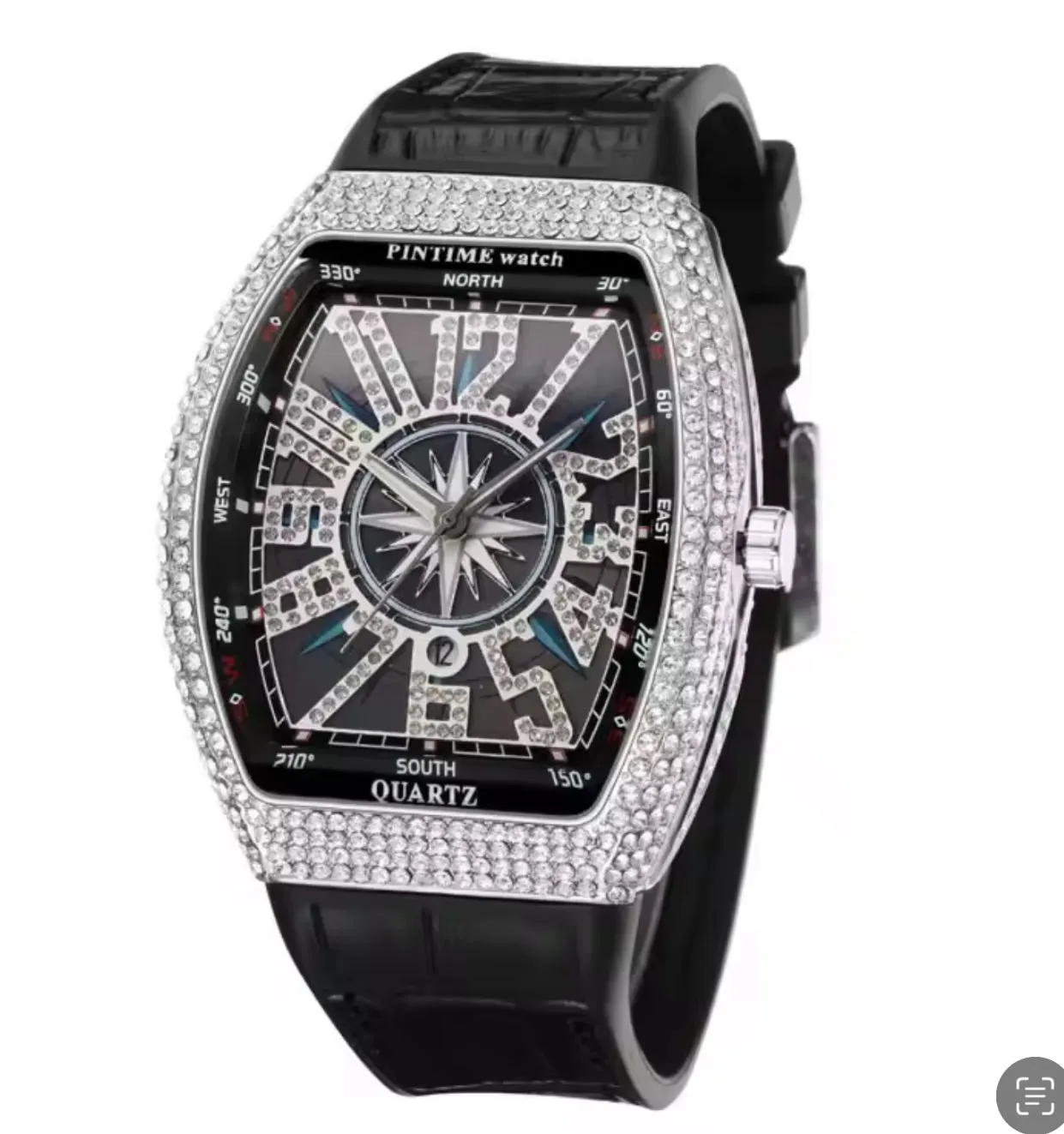 FM - Square Watch with Iced Case