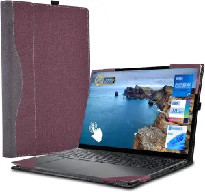for Dell Inspiron 15 3535 Laptop Case 15.6 inch Inspiron 15 3530 Notebook PU Leather Case Accessories (Wine red)