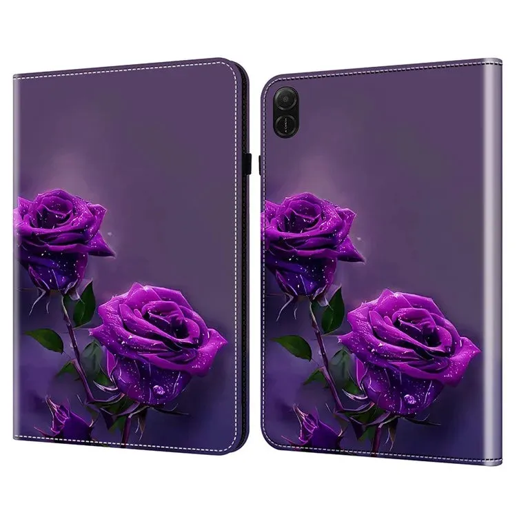 For Honor Pad X8a Case Flip Stand Leather Tablet Cover Pattern Printed