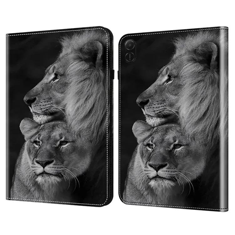 For Honor Pad X8a Case Flip Stand Leather Tablet Cover Pattern Printed