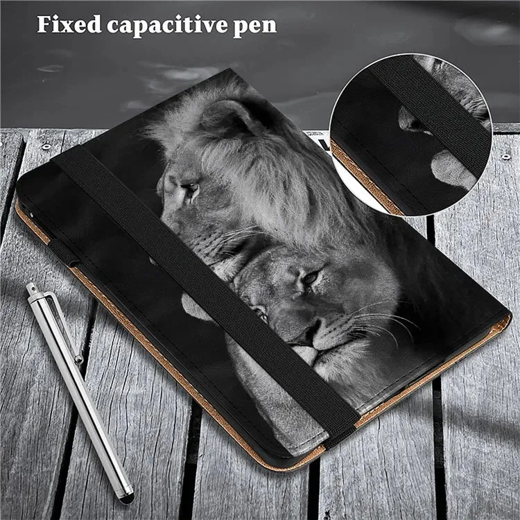 For Honor Pad X8a Case Flip Stand Leather Tablet Cover Pattern Printed