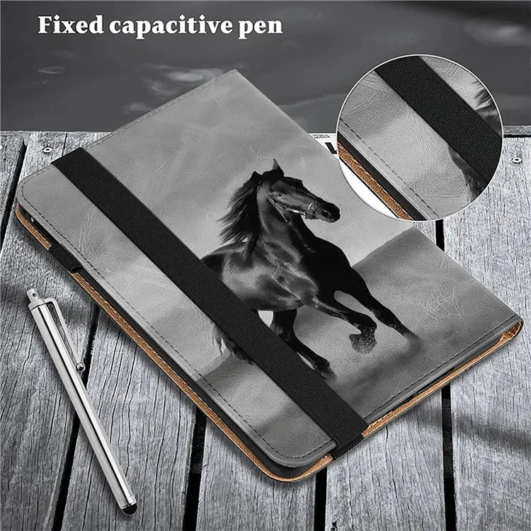For Honor Pad X8a Case Flip Stand Leather Tablet Cover Pattern Printed
