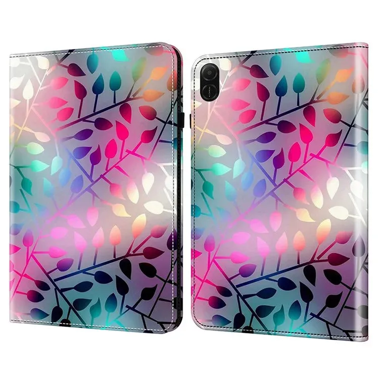 For Honor Pad X8a Case Flip Stand Leather Tablet Cover Pattern Printed