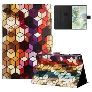 For iPad mini (2021) Case Pattern Printed Stand Litchi Texture Leather Tablet Cover with Card Slots