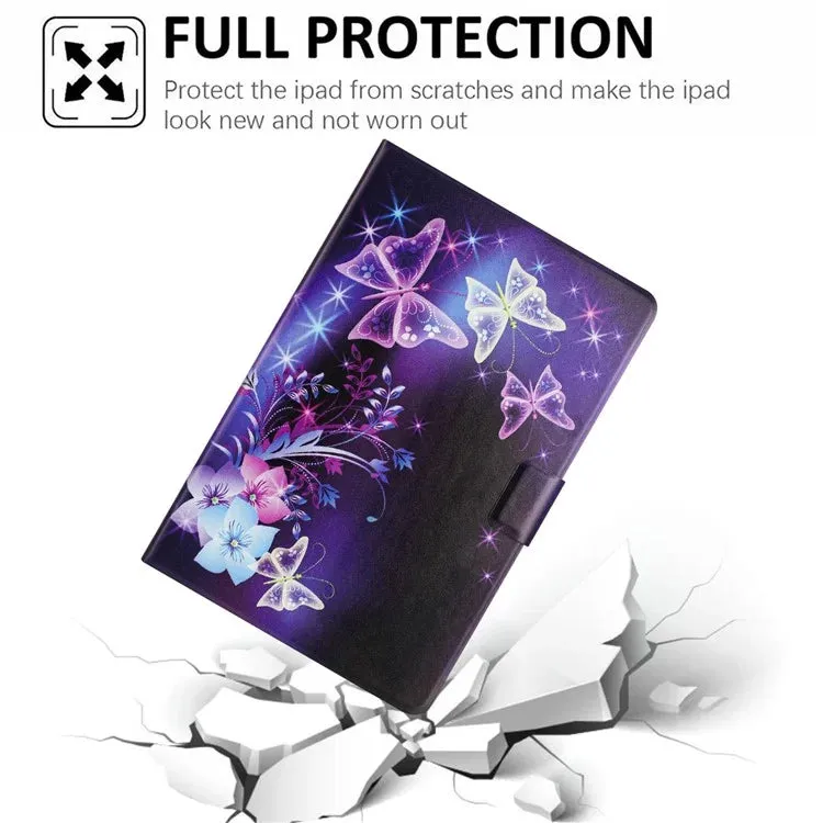 For iPad mini (2021) Case Pattern Printed Stand Litchi Texture Leather Tablet Cover with Card Slots