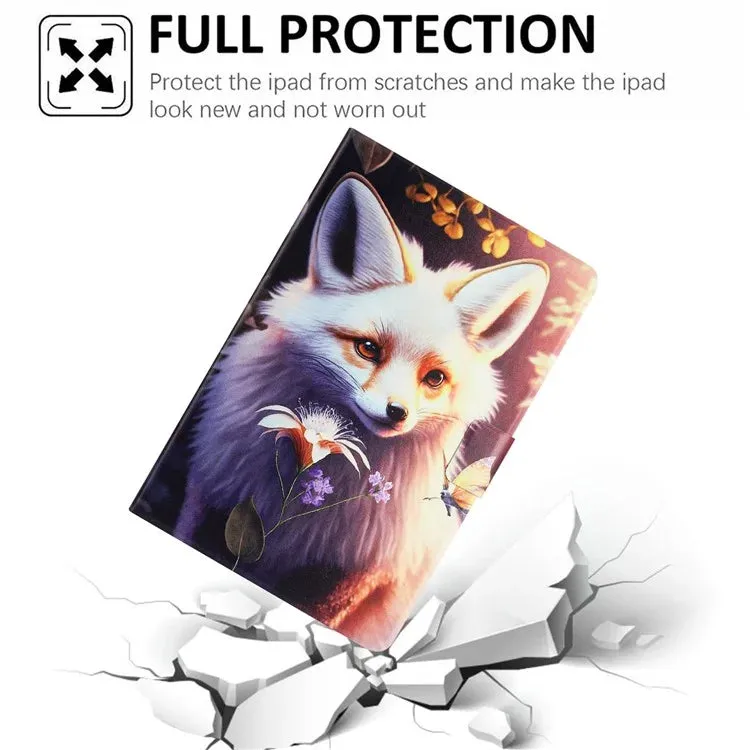 For iPad mini (2021) Case Pattern Printed Stand Litchi Texture Leather Tablet Cover with Card Slots