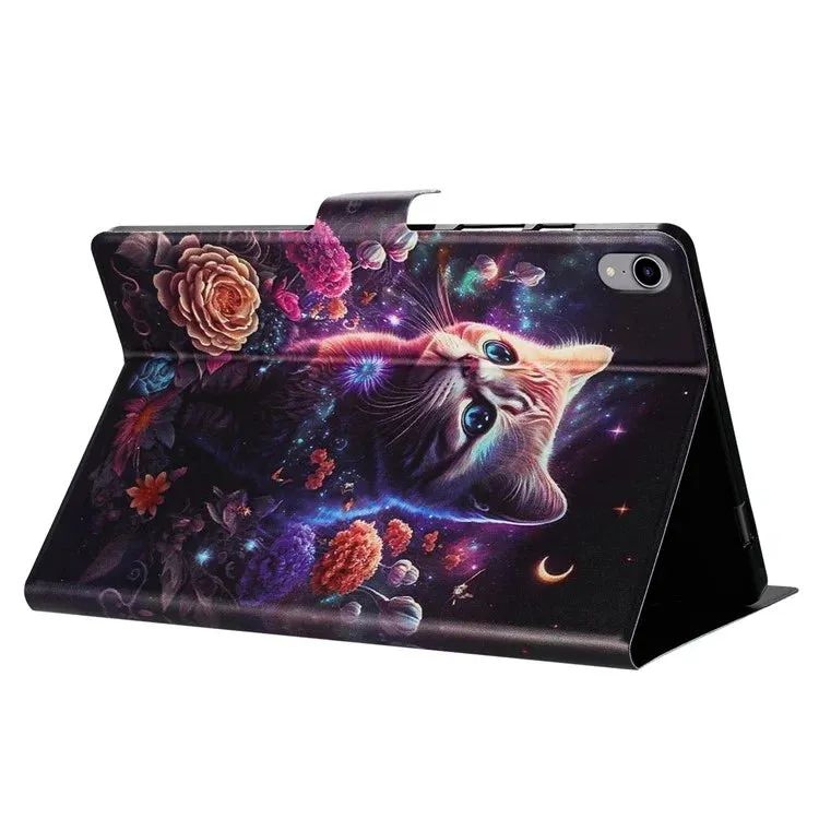 For iPad mini (2021) Case Pattern Printed Stand Litchi Texture Leather Tablet Cover with Card Slots