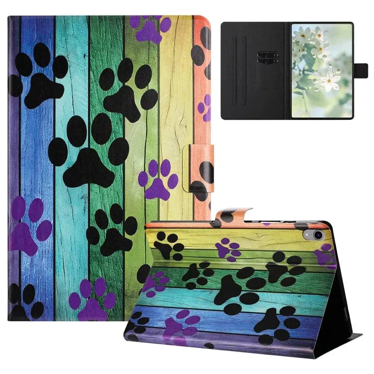 For iPad mini (2021) Case Pattern Printed Stand Litchi Texture Leather Tablet Cover with Card Slots