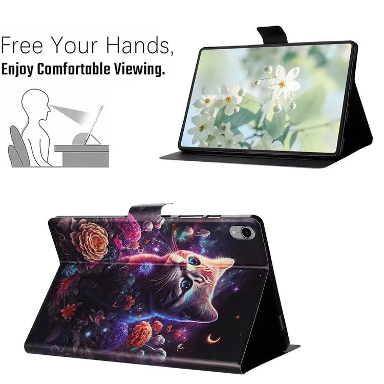For iPad mini (2021) Case Pattern Printed Stand Litchi Texture Leather Tablet Cover with Card Slots