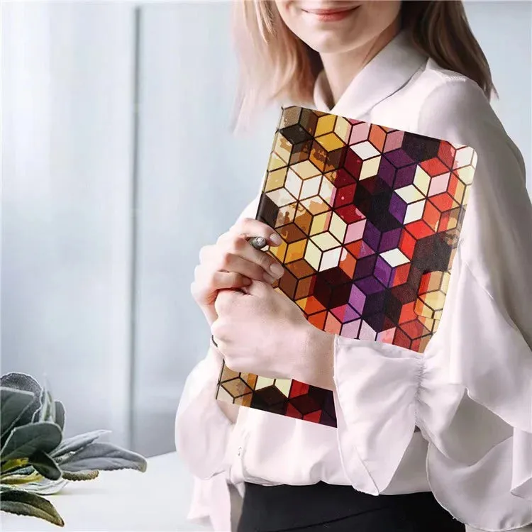 For iPad mini (2021) Case Pattern Printed Stand Litchi Texture Leather Tablet Cover with Card Slots