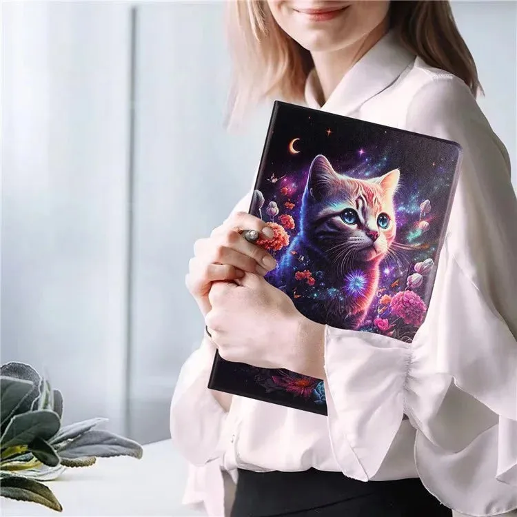 For iPad mini (2021) Case Pattern Printed Stand Litchi Texture Leather Tablet Cover with Card Slots