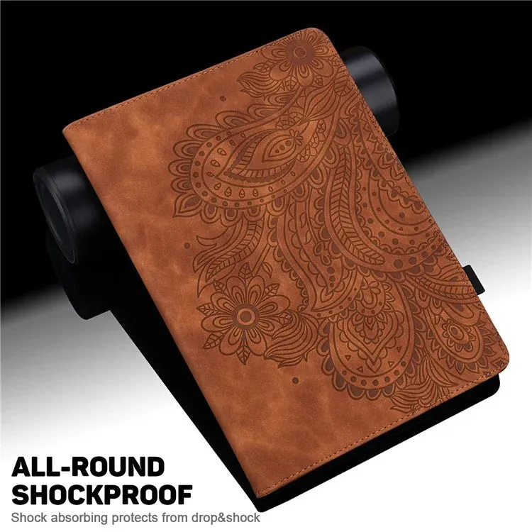 For Xiaomi Pad 7 Pro  /  Pad 7 Case Peacock Flower Pattern Card Holder Leather Tablet Cover