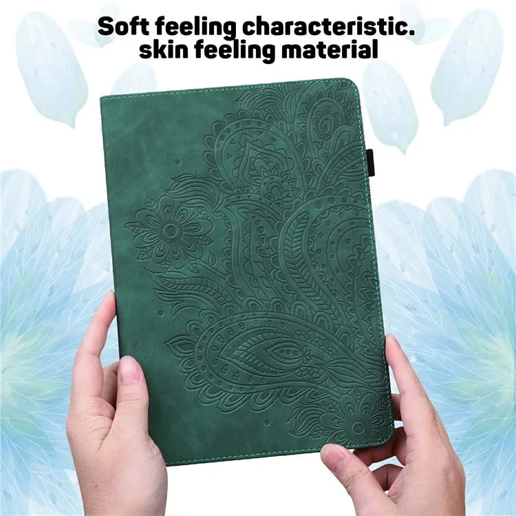For Xiaomi Pad 7 Pro  /  Pad 7 Case Peacock Flower Pattern Card Holder Leather Tablet Cover