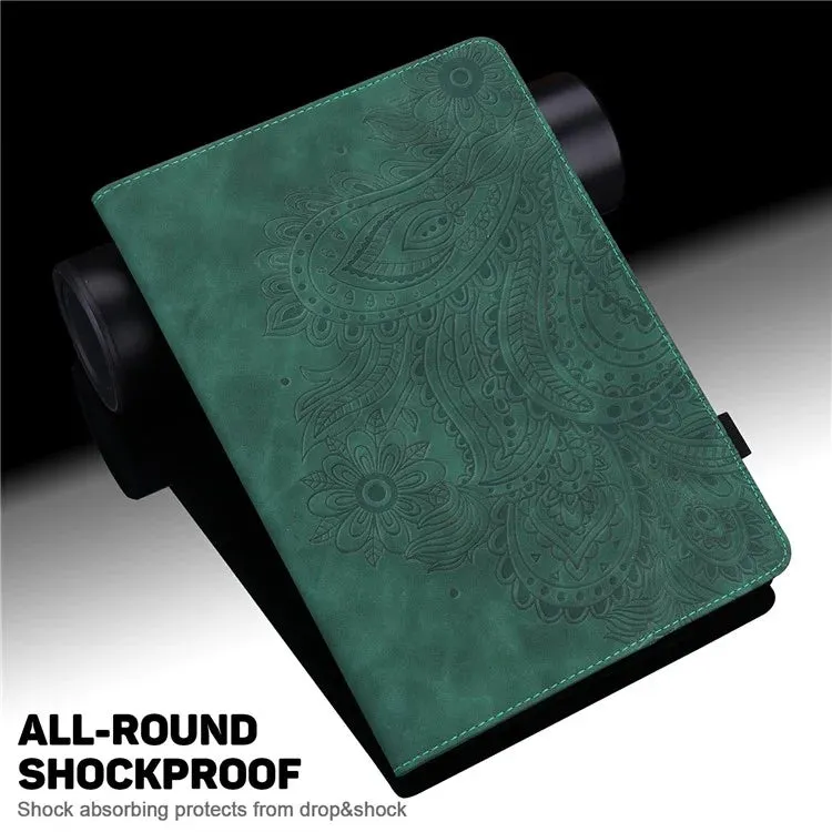 For Xiaomi Pad 7 Pro  /  Pad 7 Case Peacock Flower Pattern Card Holder Leather Tablet Cover