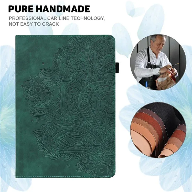 For Xiaomi Pad 7 Pro  /  Pad 7 Case Peacock Flower Pattern Card Holder Leather Tablet Cover