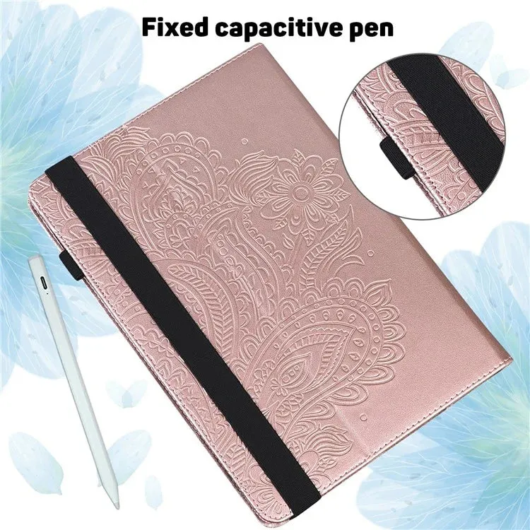 For Xiaomi Pad 7 Pro  /  Pad 7 Case Peacock Flower Pattern Card Holder Leather Tablet Cover
