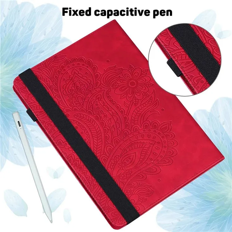 For Xiaomi Pad 7 Pro  /  Pad 7 Case Peacock Flower Pattern Card Holder Leather Tablet Cover