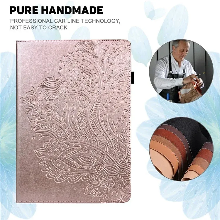 For Xiaomi Pad 7 Pro  /  Pad 7 Case Peacock Flower Pattern Card Holder Leather Tablet Cover